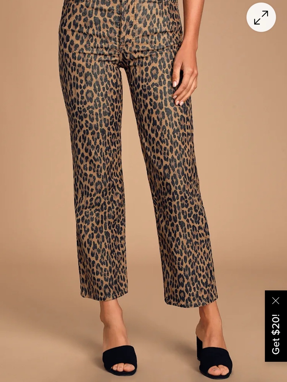 Levi's Leopard Print Cropped Jeans in Brown and Black